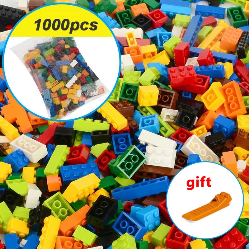 Hot 1000 Pieces Building Blocks City DIY Creative Bricks Bulk Model Figures Educational Kids Toys Compatible All Brands